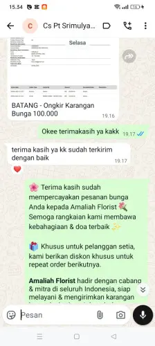 Testimonial Papan Bunga podomoro park bandung