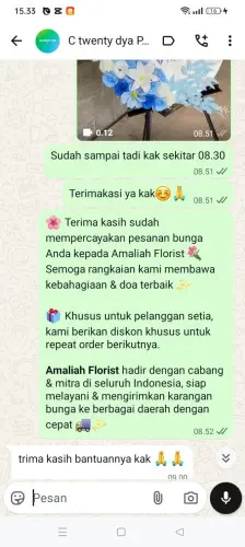 Testimonial Standing Flower podomoro park bandung
